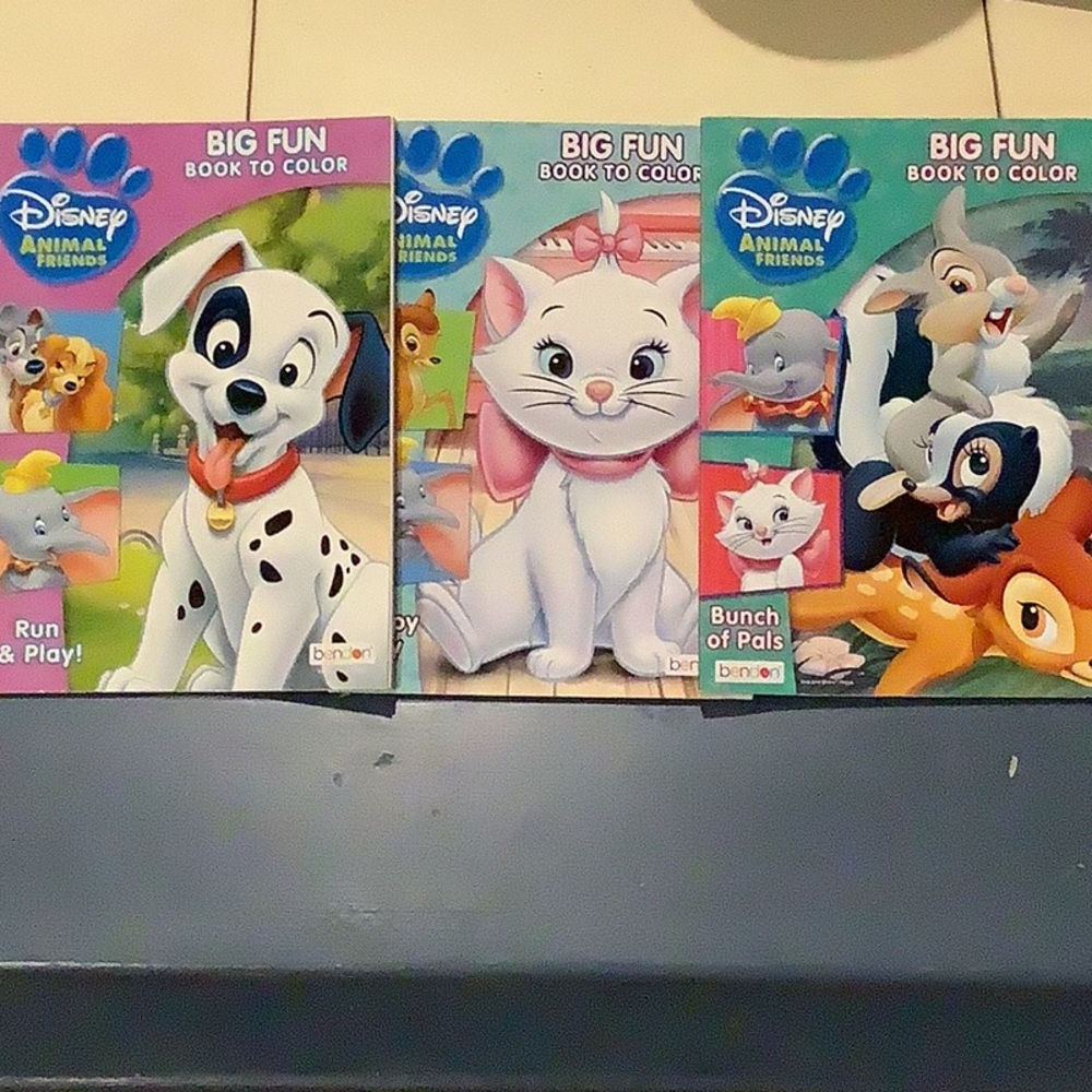 3 New Disney Coloring Books